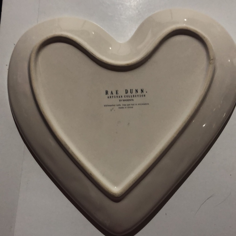 Rae Dunn heart shape plate Best Day Ever - Picture 3 of 6